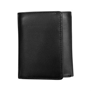 Men's Wallet Trifold with Center Flip